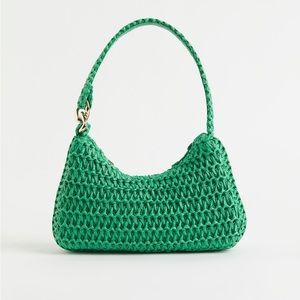 Green Straw shoulder bag